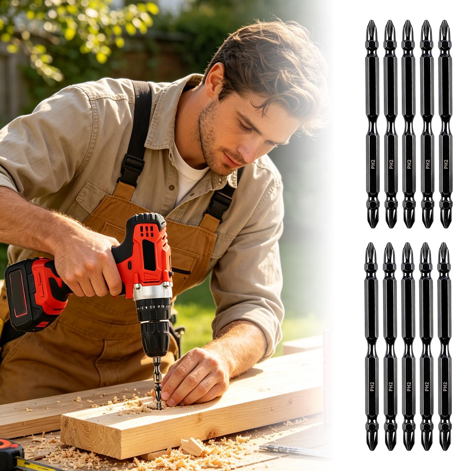 Drill Bit Set - ดอกสว่านแม่เหล็ก ชุดหัวไขควงแม่เหล็กแบบปลายคู่ ชุดดอกไขควงแม่เหล็กความแม่นยำสูง สำหรับอุตสาหกรรม ก่อสร้าง และใช้ในบ้าน