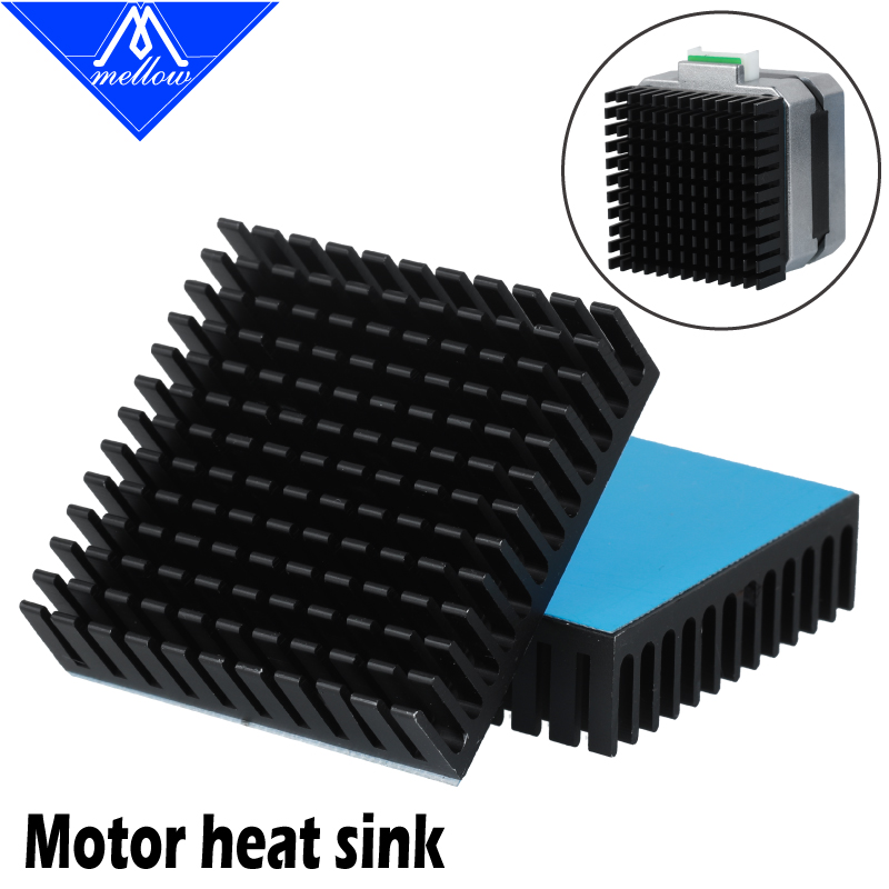 Nema 17 Stepper - Mellow 3D เครื่องพิมพ์อลูมิเนียมมอเตอร์ฮีทซิงค์อัดความร้อนกระจายความร้อนอิเล็กทรอนิกส์สำหรับ Nema17 42 Stepper
