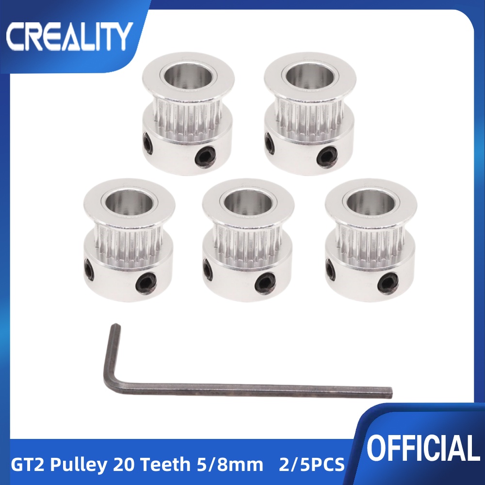 Aluminium Profile 2020 - ลูกรอก GT2 2/5ชิ้น20ฟัน5มม. เจาะ6มม. กว้าง20 T