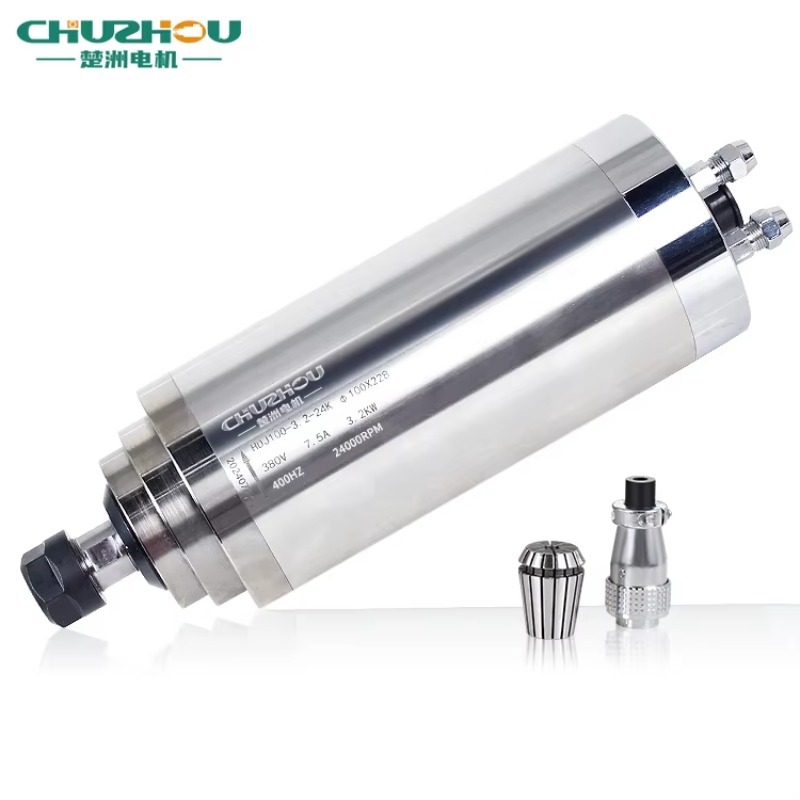 Water Cooled Spindle - แกนหมุนระบายความร้อนด้วยน้ำ 3 กิโลวัตต์ 4 ลูกปืน 3.7