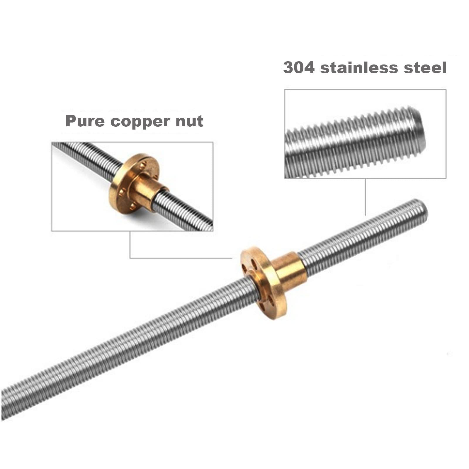 สกรูตะกั่ว T10 เหล็กกล้าไร้สนิ - Lead Screw 8Mm บทวิจารณ์และราคา