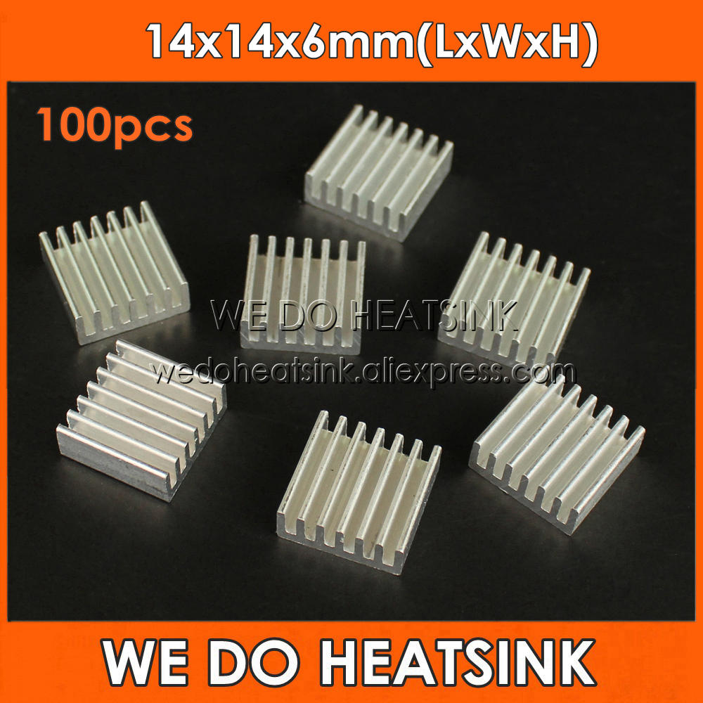 เราฮีทซิงค์ 100pcs 14x14x6mm E - Aluminium Extrusion บทวิจารณ์และราคา