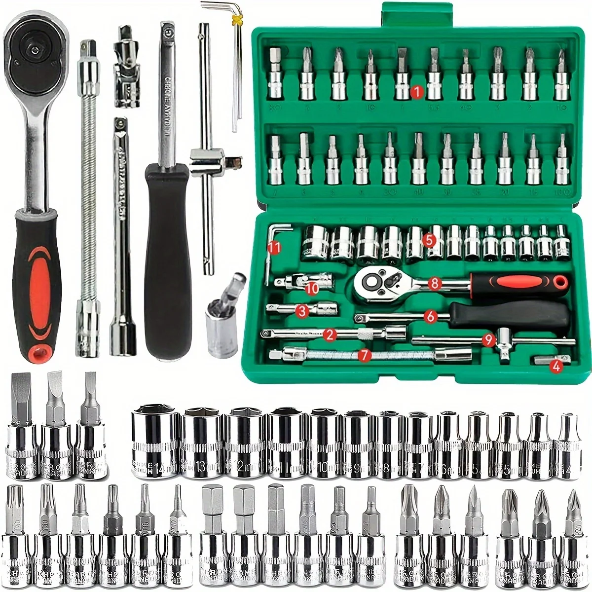 ชุดประแจบล็อก 46 ชิ้น ขนาด 1/4 - Cnc Bits บทวิจารณ์และราคา